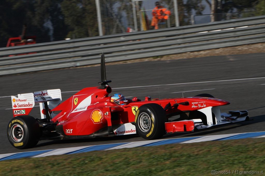 Jerez Test Febbraio 2011, 12.02.2011- Fernando Alonso (ESP), Ferrari, F-150 Italia 