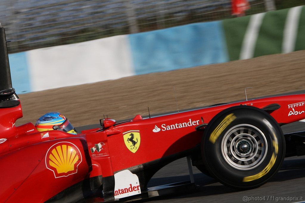 Jerez Test Febbraio 2011, 12.02.2011- Fernando Alonso (ESP), Ferrari, F-150 Italia 