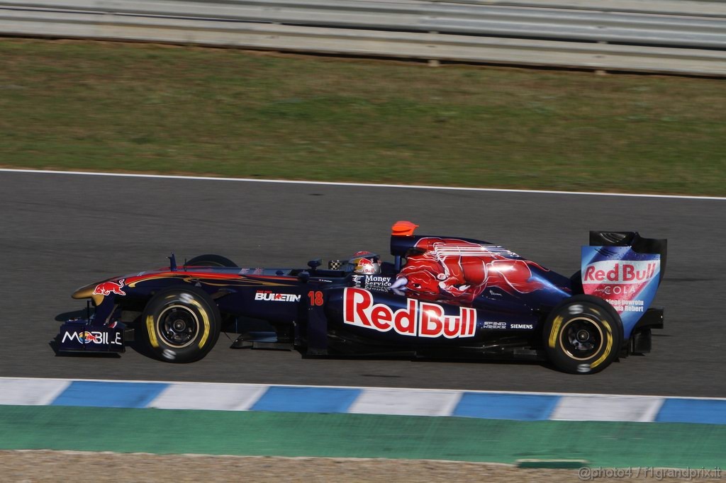 Jerez Test Febbraio 2011, 12.02.2011- Sébastien Buemi (SUI), Scuderia Toro Rosso, STR6 