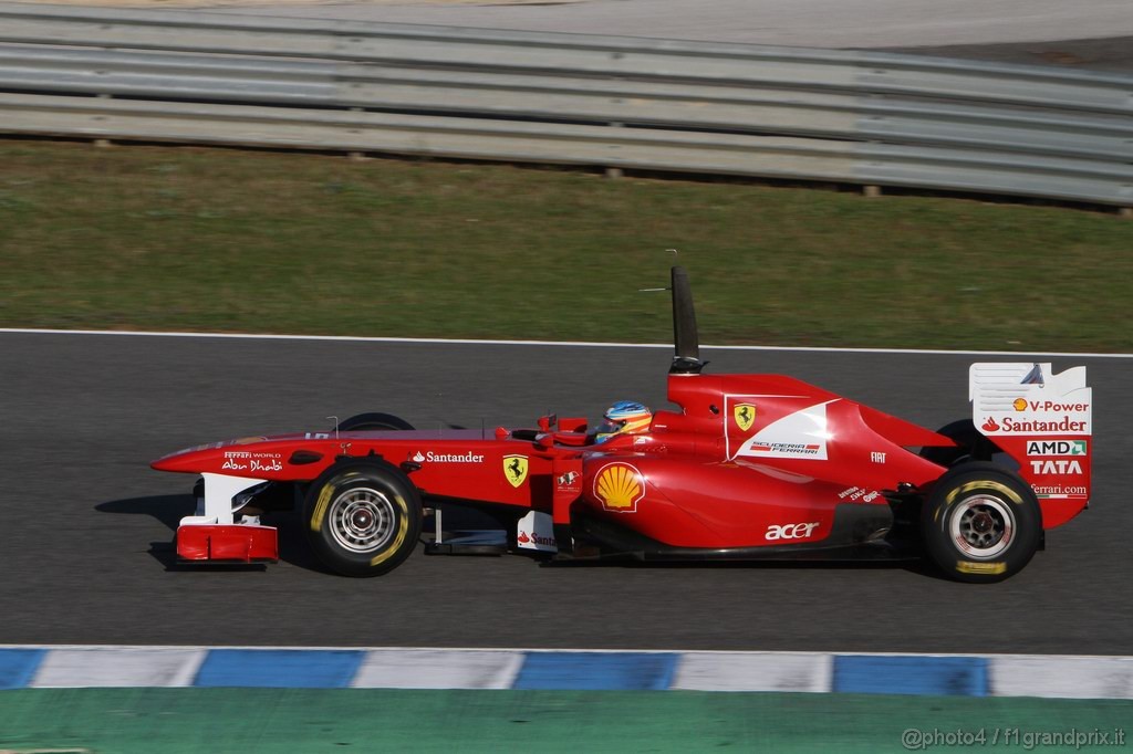 Jerez Test Febbraio 2011, 12.02.2011- Fernando Alonso (ESP), Ferrari, F-150 Italia 