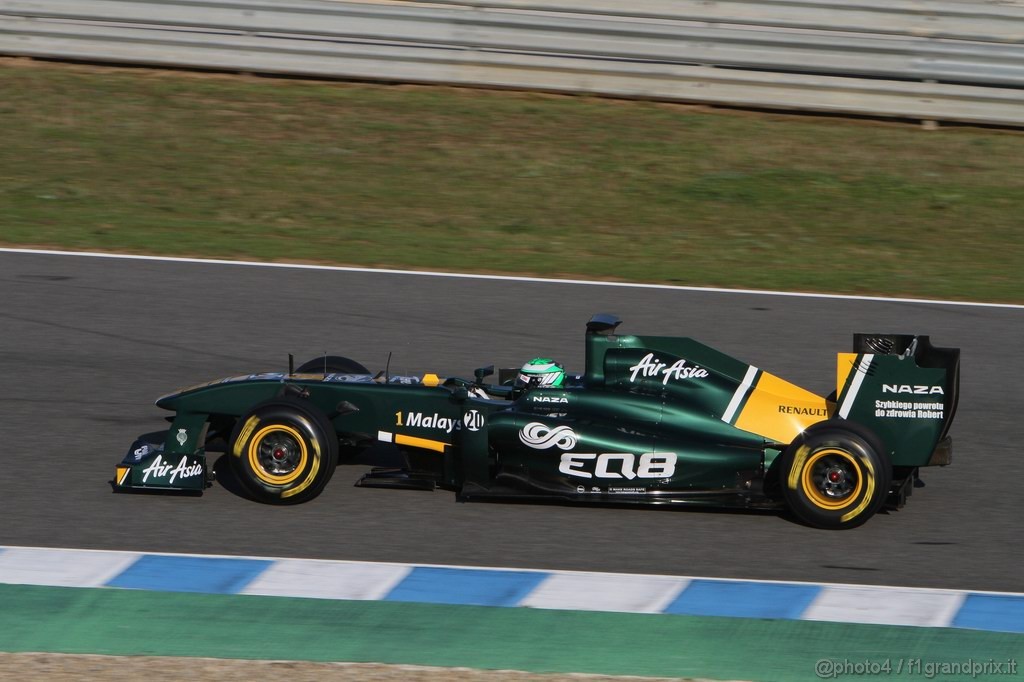 Jerez Test Febbraio 2011, 12.02.2011- Heikki Kovalainen (FIN), Team Lotus, TL11 