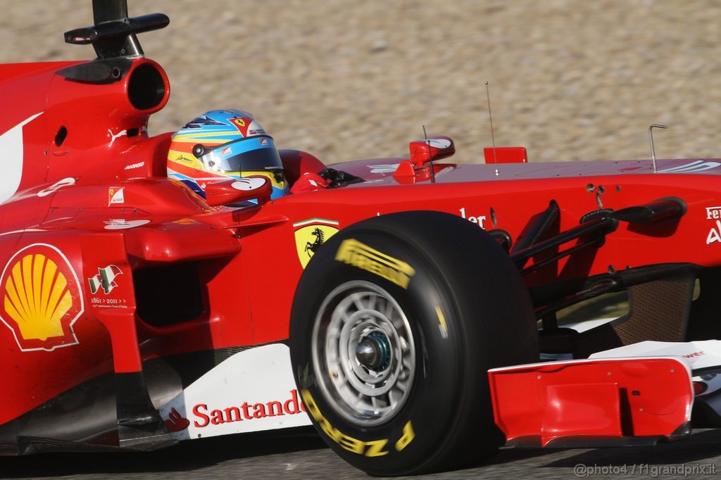 Jerez Test Febbraio 2011, 12.02.2011- Fernando Alonso (ESP), Ferrari, F-150 Italia 