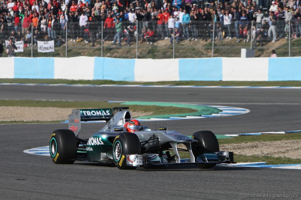 Jerez Test Febbraio 2011, 12.02.2011- Michael Schumacher (GER), Mercedes GP Petronas F1 Team, MGP W02 
