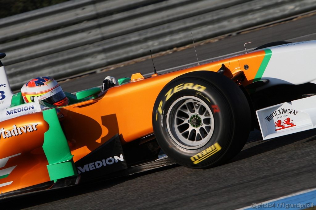 Jerez Test Febbraio 2011, 12.02.2011- Paul di Resta (GBR) Force India VJM04 