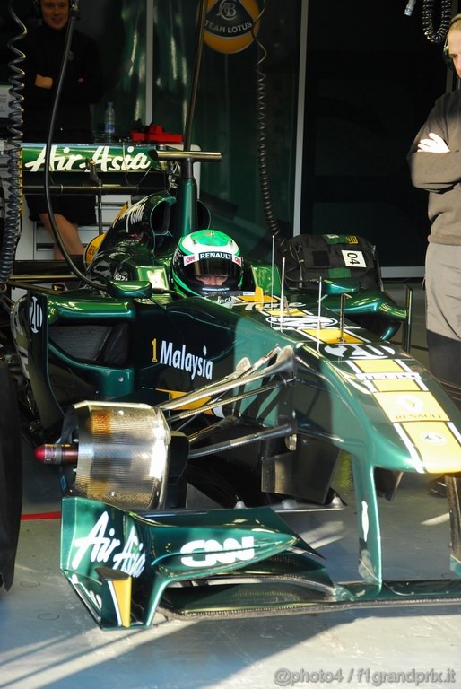 Jerez Test Febbraio 2011, 12.02.2011- Heikki Kovalainen (FIN), Team Lotus, TL11 