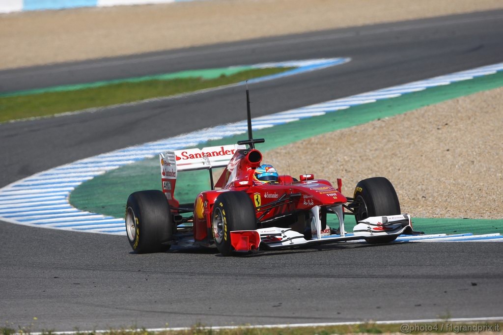 Jerez Test Febbraio 2011, 12.02.2011- Fernando Alonso (ESP), Ferrari, F-150 Italia 