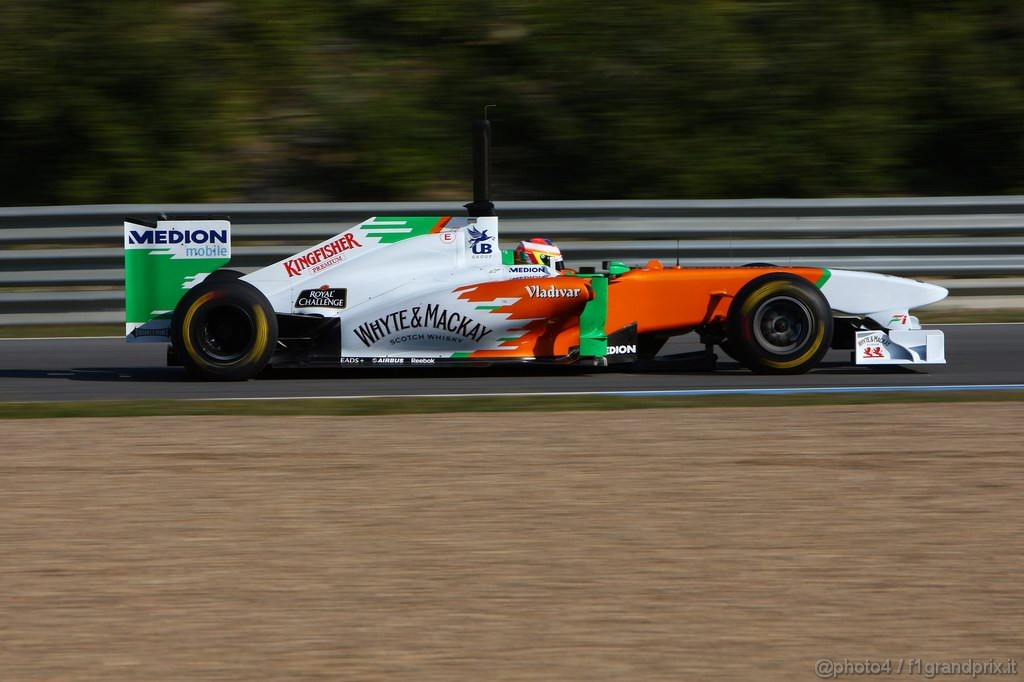 Jerez Test Febbraio 2011, 12.02.2011- Paul di Resta (GBR) Force India VJM04 