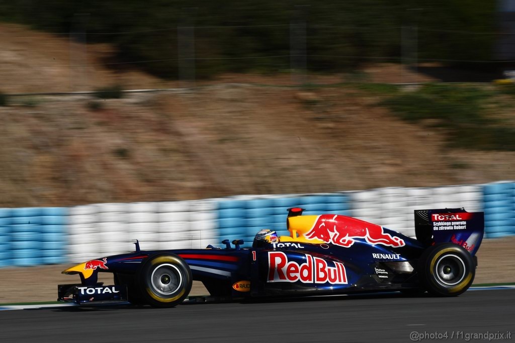 Jerez Test Febbraio 2011, 12.02.2011- Sebastian Vettel (GER), Red Bull Racing, RB7 