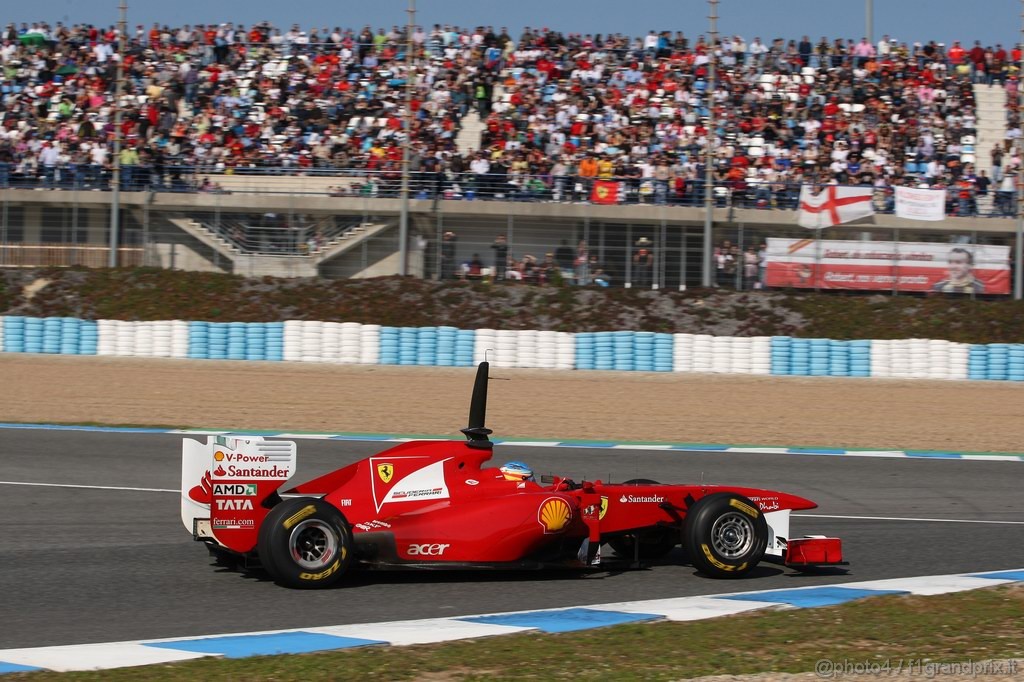Jerez Test Febbraio 2011, 12.02.2011- Fernando Alonso (ESP), Ferrari, F-150 Italia 