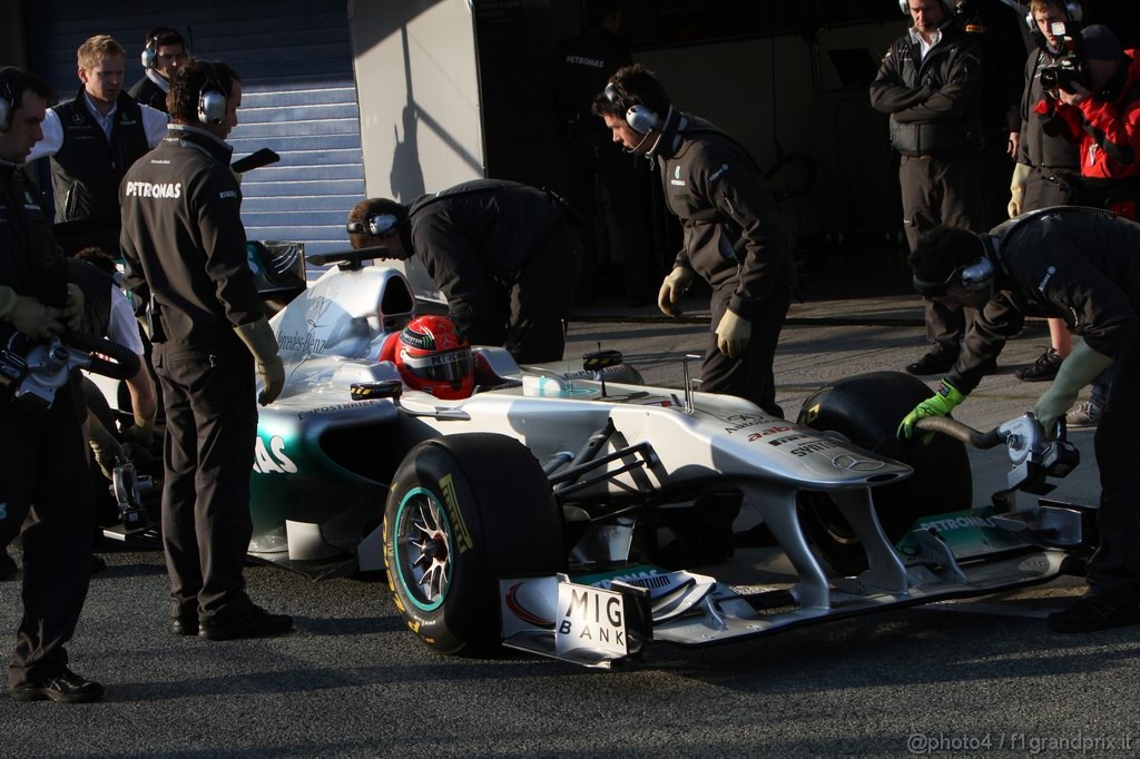 Jerez Test Febbraio 2011, 11/2/2011- Michael Schumacher (GER), Mercedes GP Petronas F1 Team, MGP W02 