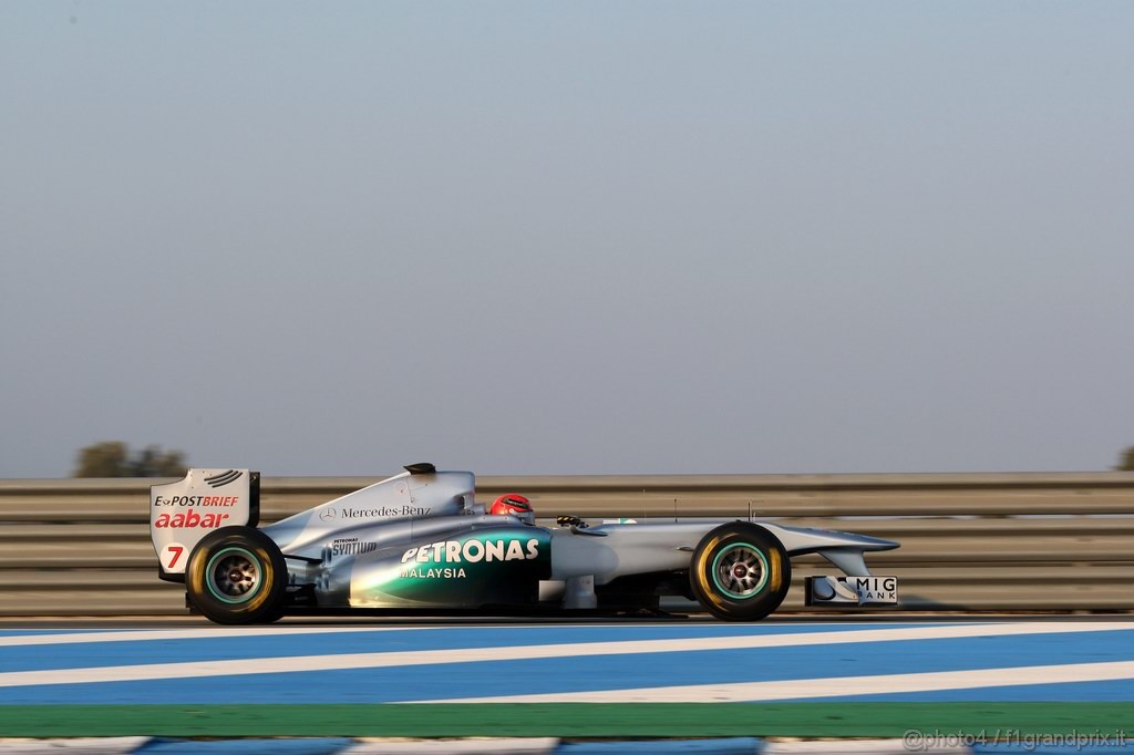 Jerez Test Febbraio 2011, 11/2/2011- Michael Schumacher (GER), Mercedes GP Petronas F1 Team, MGP W02 