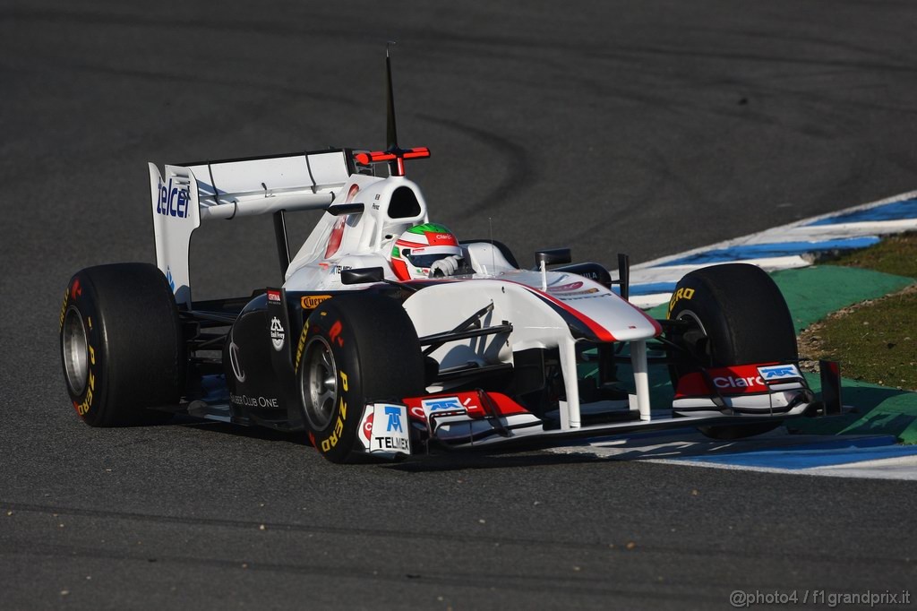 Jerez Test Febbraio 2011, 11/2/2011- Sergio Pérez (MEX), Sauber F1 Team C30 