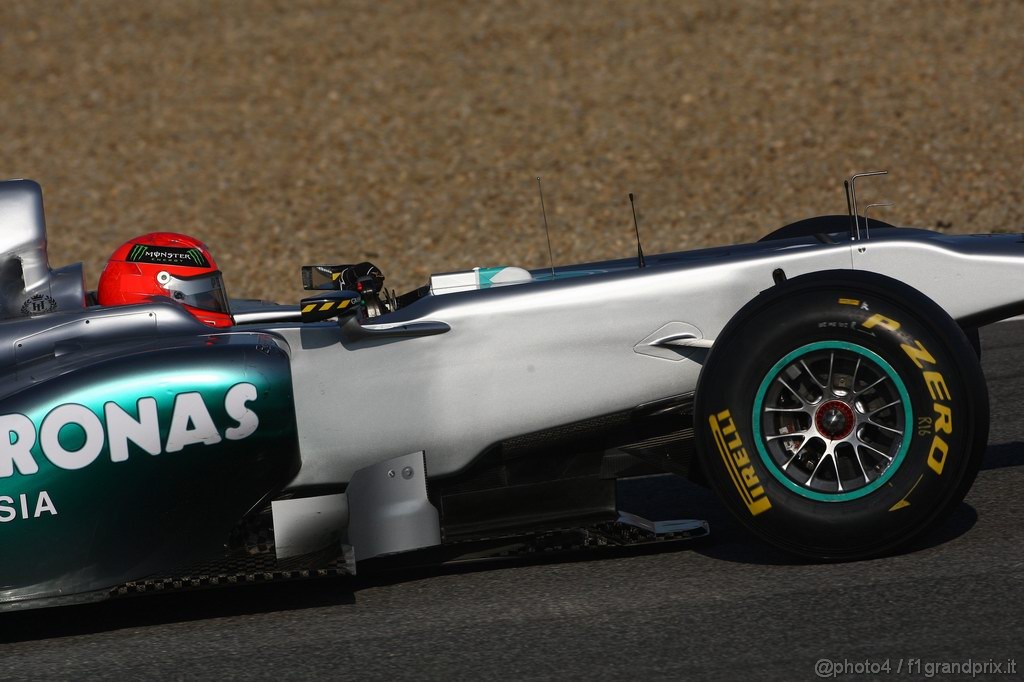 Jerez Test Febbraio 2011, 11/2/2011- Michael Schumacher (GER), Mercedes GP Petronas F1 Team, MGP W02 