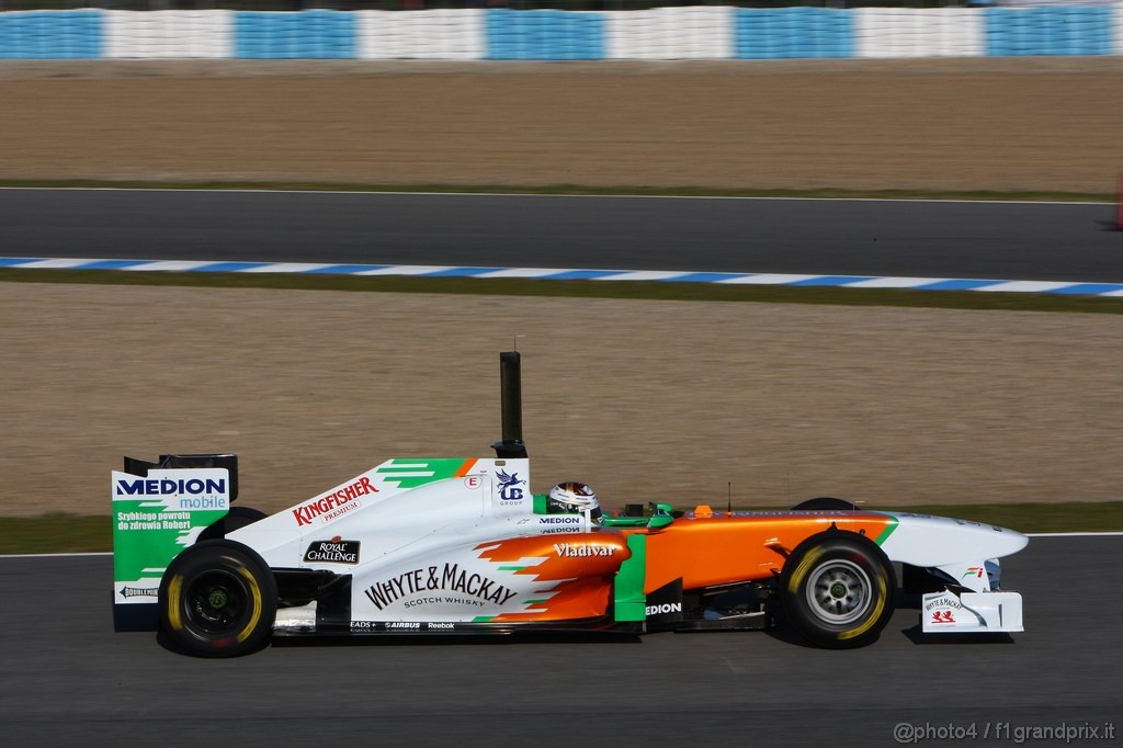 Jerez Test Febbraio 2011, 11/2/2011- Adrian Sutil (GER), Force India F1 Team, VJM04 