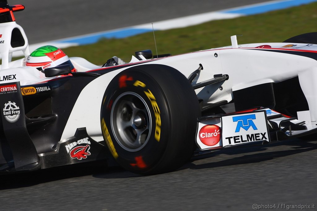 Jerez Test Febbraio 2011, 11/2/2011- Sergio Pérez (MEX), Sauber F1 Team C30 