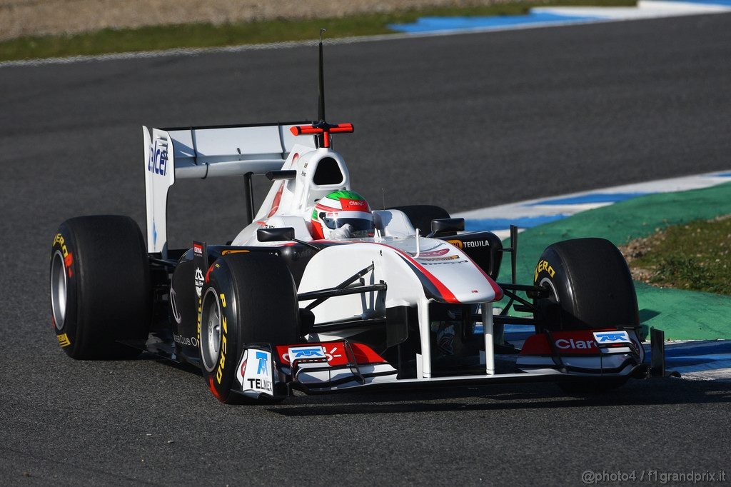 Jerez Test Febbraio 2011, 11/2/2011- Sergio Pérez (MEX), Sauber F1 Team C30 