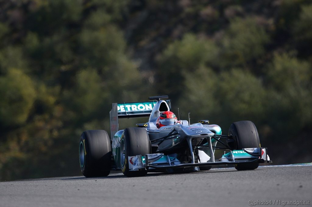 Jerez Test Febbraio 2011, 11/2/2011- Michael Schumacher (GER), Mercedes GP Petronas F1 Team, MGP W02 
