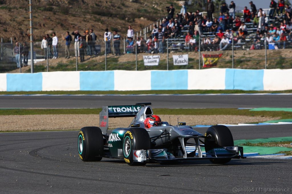 Jerez Test Febbraio 2011, 11/2/2011- Michael Schumacher (GER), Mercedes GP Petronas F1 Team, MGP W02 