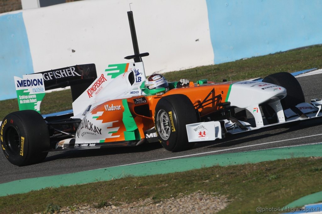 Jerez Test Febbraio 2011, 11/2/2011- Adrian Sutil (GER), Force India F1 Team, VJM04 