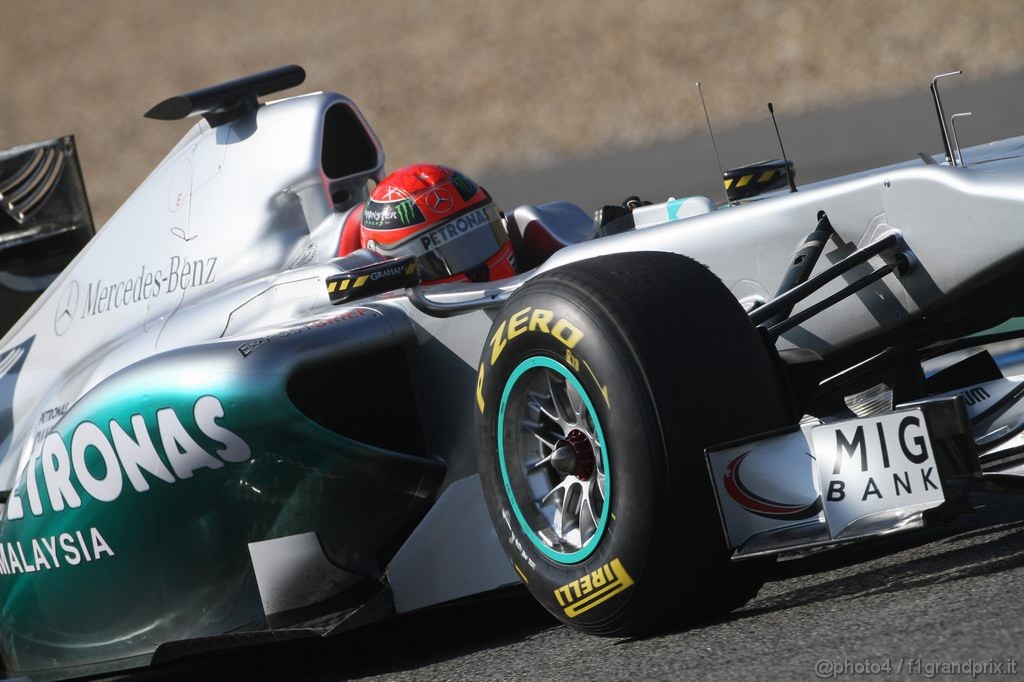 Jerez Test Febbraio 2011, 11/2/2011- Michael Schumacher (GER), Mercedes GP Petronas F1 Team, MGP W02 