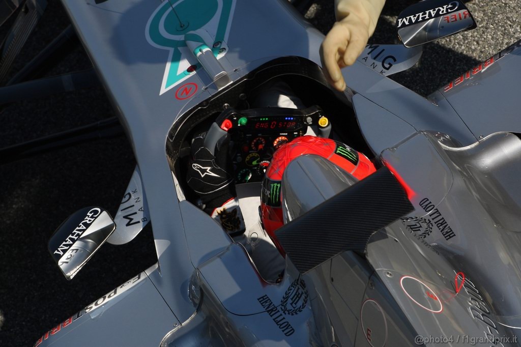 Jerez Test Febbraio 2011, 11/2/2011- Michael Schumacher (GER), Mercedes GP Petronas F1 Team, MGP W02 