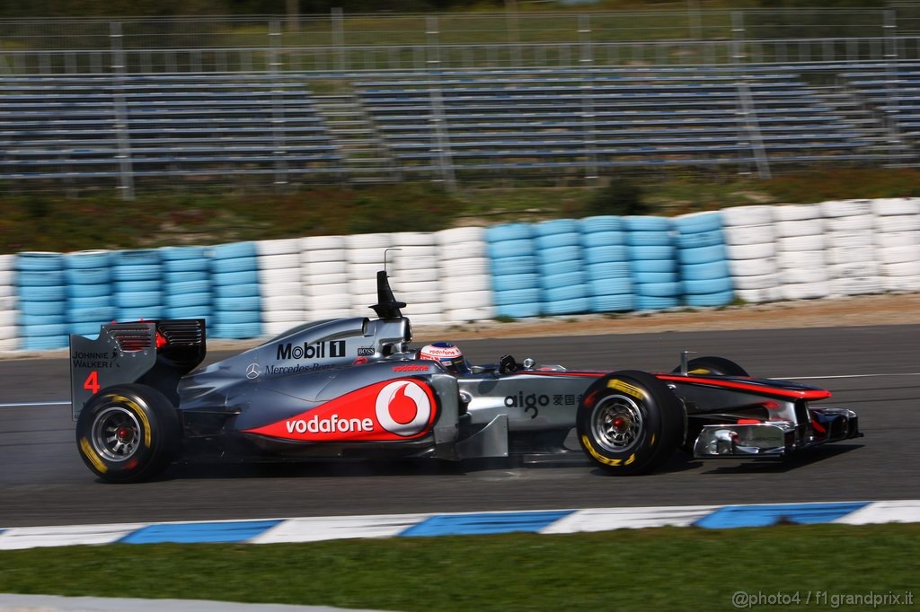 Jerez Test Febbraio 2011, 11.02.2011- Jenson Button (GBR), McLaren  Mercedes, MP4-26 