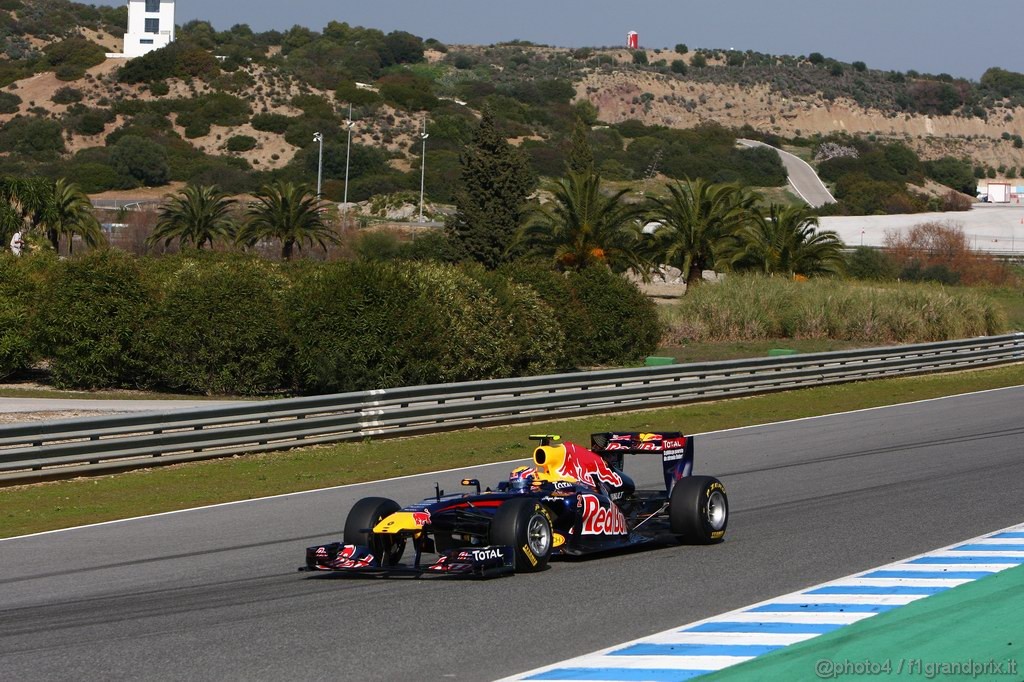 Jerez Test Febbraio 2011, 11.02.2011- Mark Webber (AUS), Red Bull Racing, RB7 