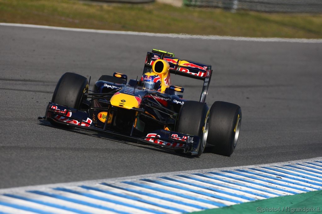 Jerez Test Febbraio 2011, 11.02.2011- Mark Webber (AUS), Red Bull Racing, RB7 