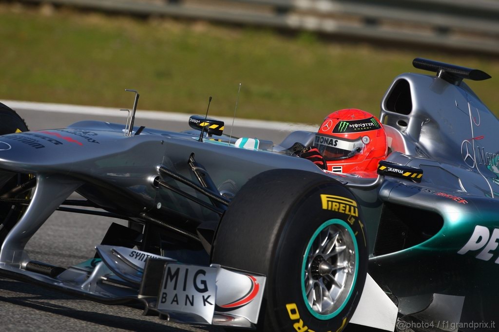 Jerez Test Febbraio 2011, 11.02.2011- Michael Schumacher (GER), Mercedes GP Petronas F1 Team, MGP W02 