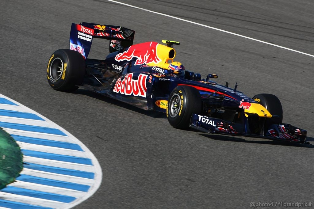 Jerez Test Febbraio 2011, 11.02.2011- Mark Webber (AUS), Red Bull Racing, RB7 