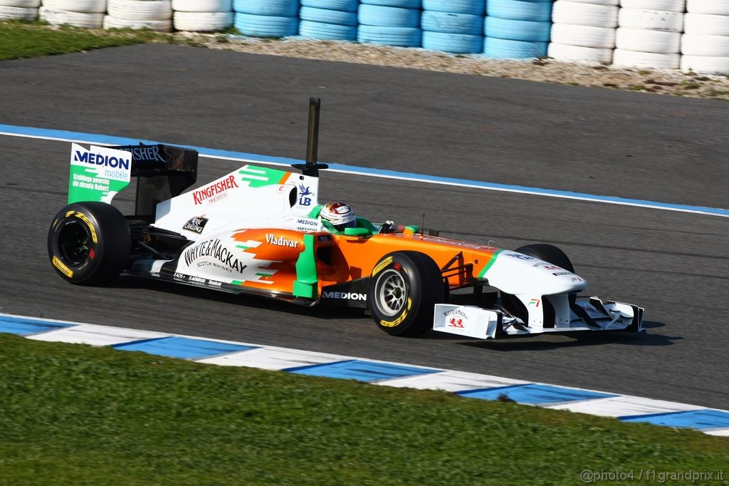 Jerez Test Febbraio 2011, 11.02.2011- Adrian Sutil (GER), Force India F1 Team, VJM04 
