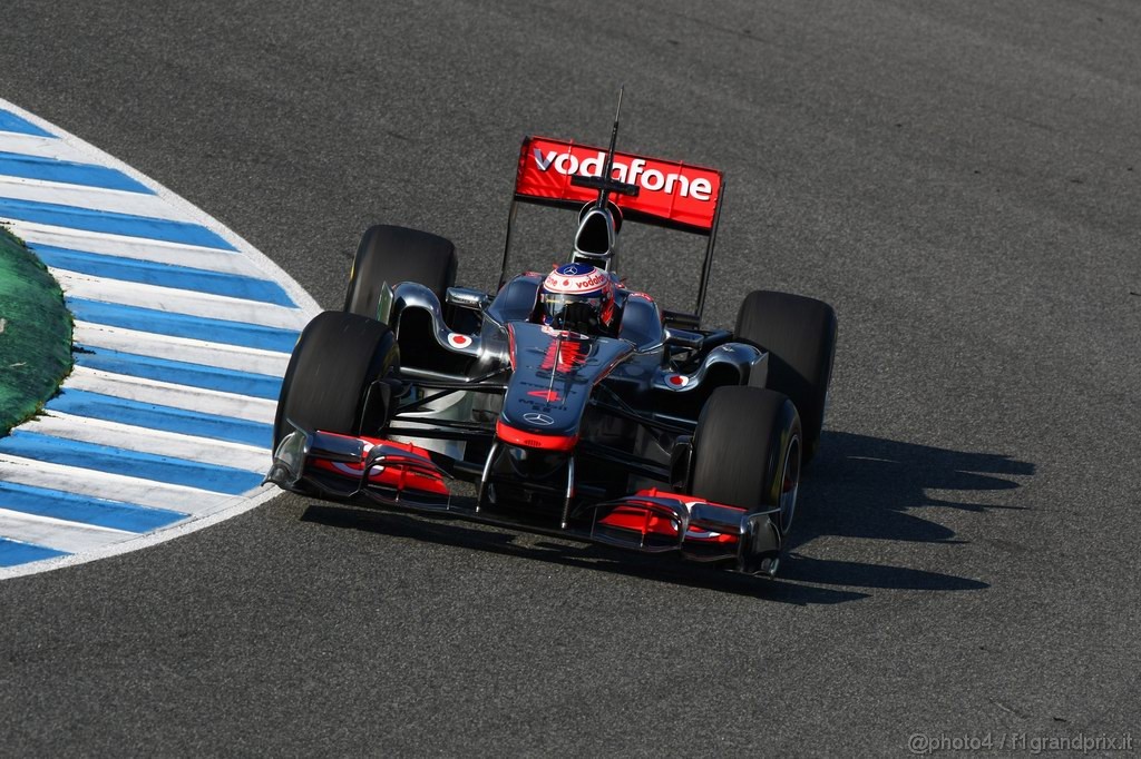Jerez Test Febbraio 2011, 11.02.2011- Jenson Button (GBR), McLaren  Mercedes, MP4-26 
