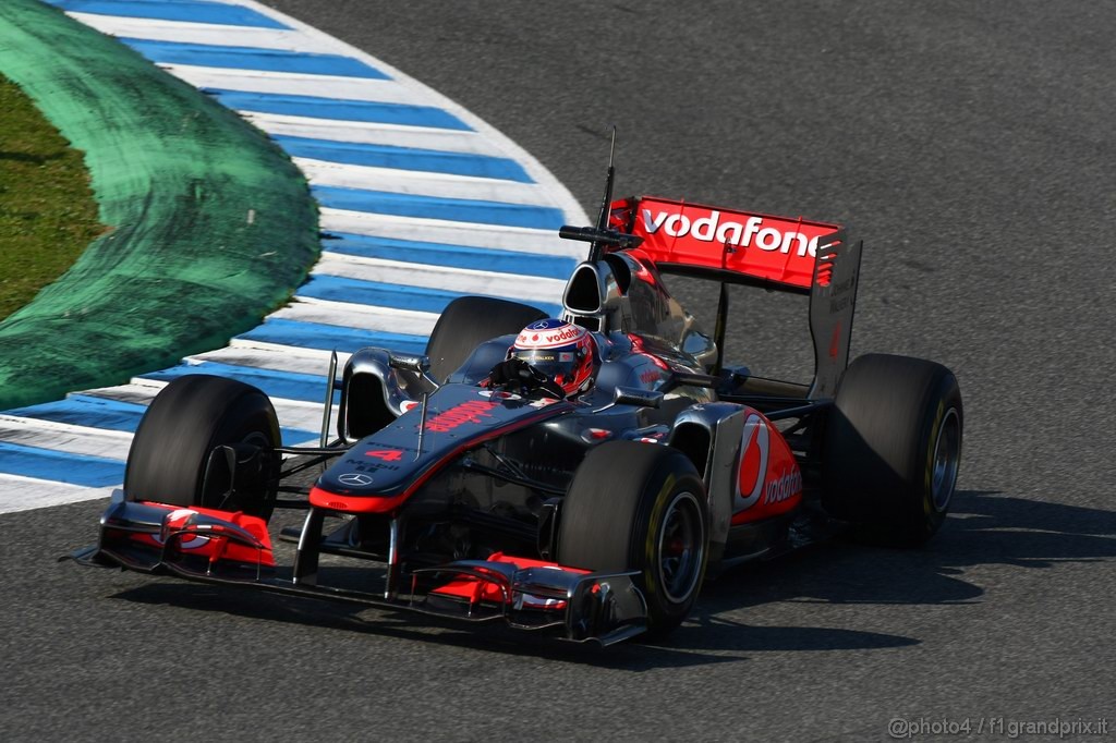Jerez Test Febbraio 2011, 11.02.2011- Jenson Button (GBR), McLaren  Mercedes, MP4-26 