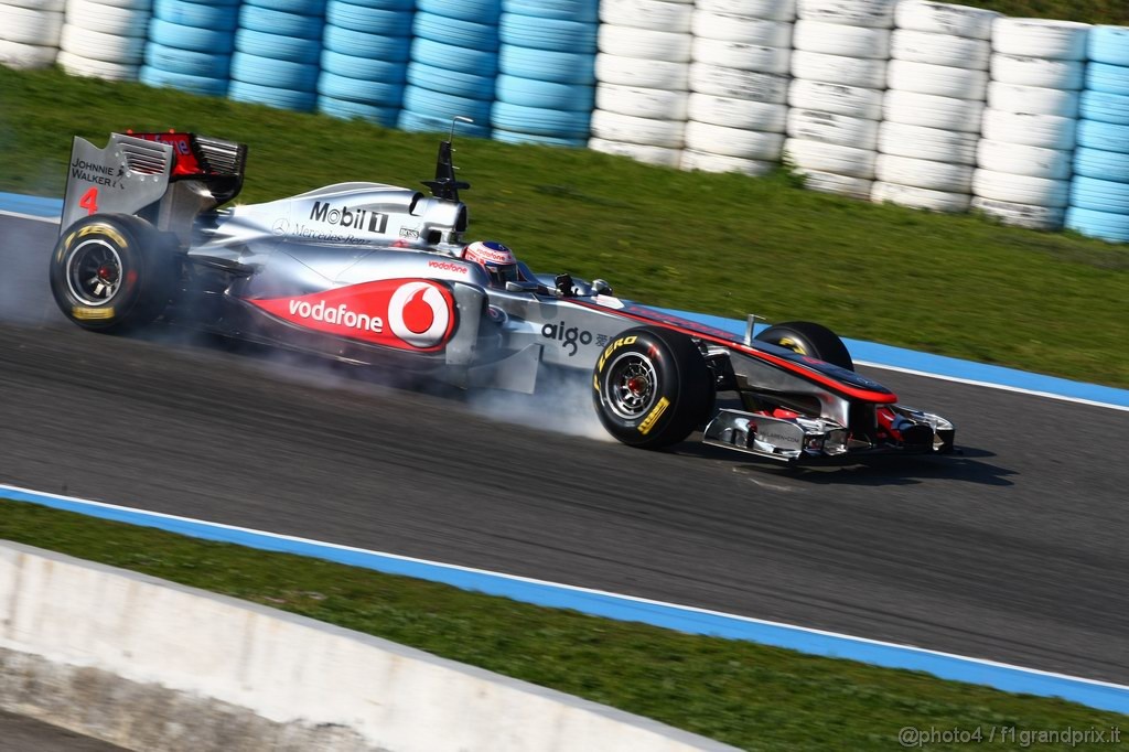 Jerez Test Febbraio 2011, 11.02.2011- Jenson Button (GBR), McLaren  Mercedes, MP4-26 