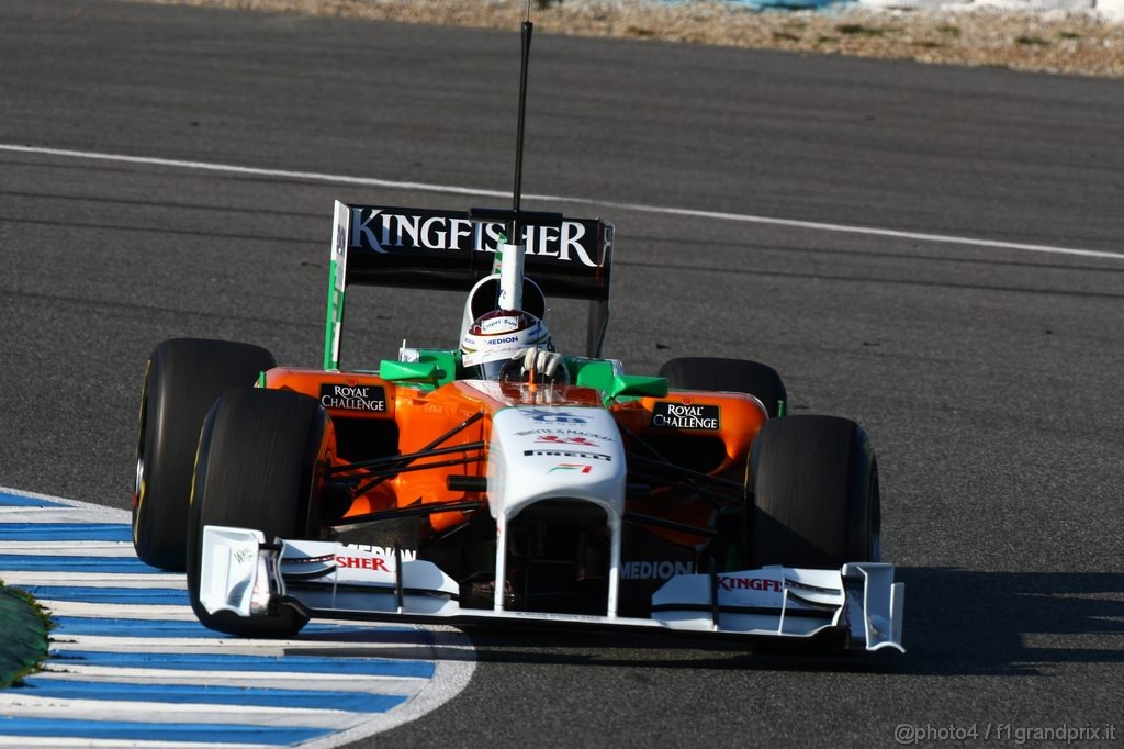 Jerez Test Febbraio 2011, 11.02.2011- Adrian Sutil (GER), Force India F1 Team, VJM04 
