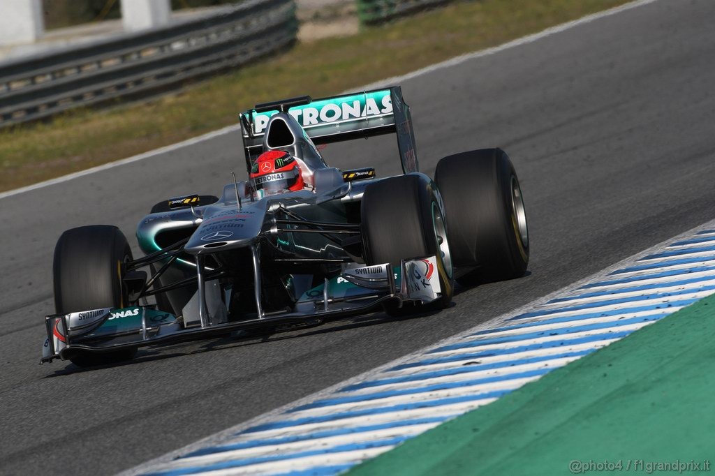 Jerez Test Febbraio 2011, 11.02.2011- Michael Schumacher (GER), Mercedes GP Petronas F1 Team, MGP W02 