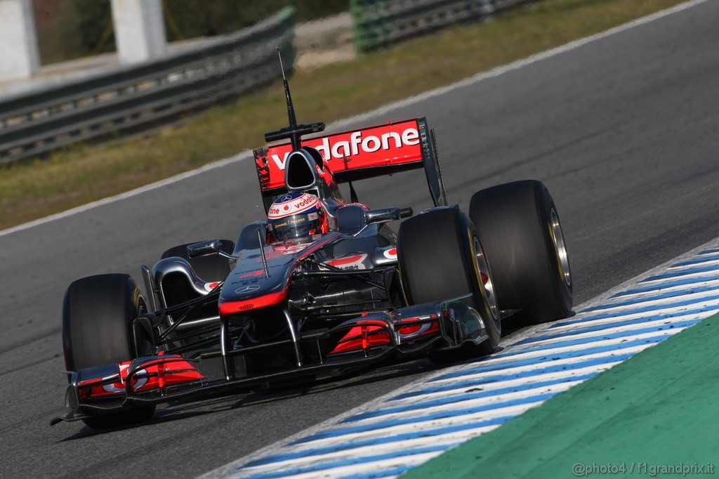 Jerez Test Febbraio 2011, 11.02.2011- Jenson Button (GBR), McLaren  Mercedes, MP4-26 