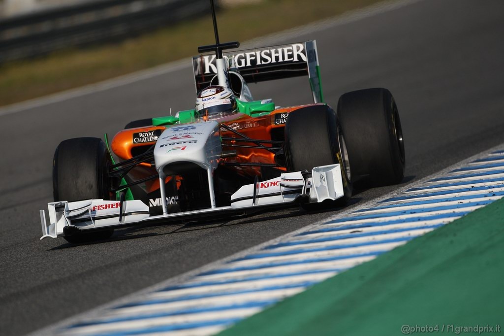 Jerez Test Febbraio 2011, 11.02.2011- Adrian Sutil (GER), Force India F1 Team, VJM04 