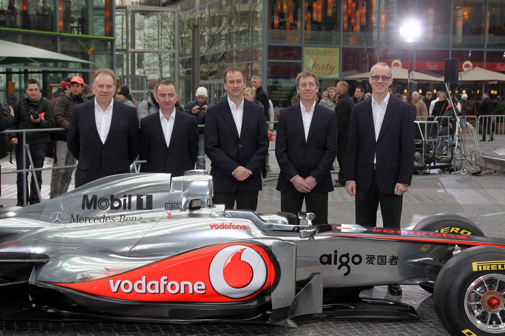 Mclaren MP4 26, Motorsports: FIA Formula One World Championship, Vodafone McLaren Mercedes Car Launch, presentation of the new MP4-26, Neil Oatliy, Paddy Lowe, Jonathan Neale, Tim Goss, Simon Roberts