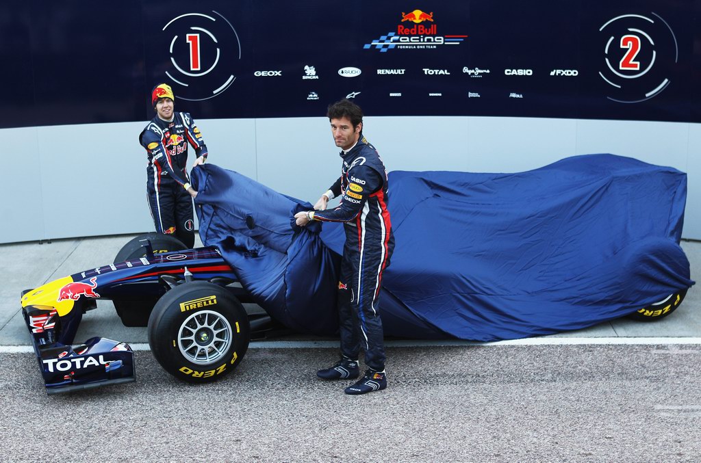 Red Bull RB7, attend the unveiling of the new Red Bull Racing RB7 at the Ricardo Tormo Circuit on February 1, 2011 in Valencia, Spain.