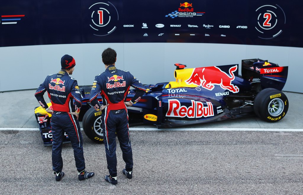 Red Bull RB7, attend the unveiling of the new Red Bull Racing RB7 at the Ricardo Tormo Circuit on February 1, 2011 in Valencia, Spain.