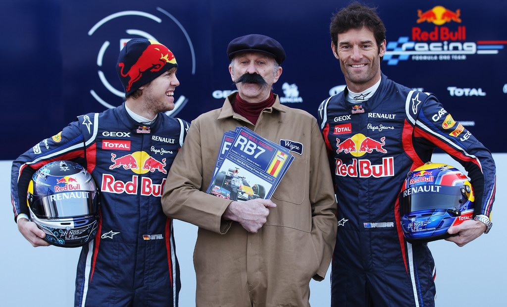 Red Bull RB7, attend the unveiling of the new Red Bull Racing RB7 at the Ricardo Tormo Circuit on February 1, 2011 in Valencia, Spain.