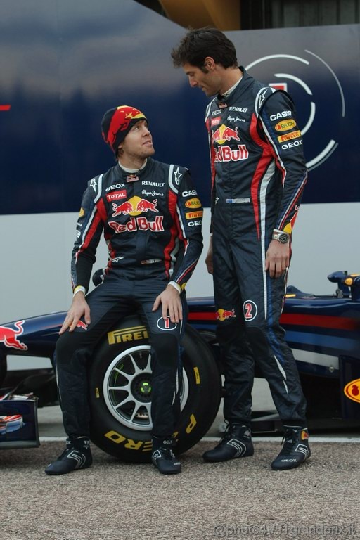 Red Bull RB7, 
Sebastian Vettel (GER), Red Bull Racing with Mark Webber (AUS), Red Bull Racing - Red Bull Racing RB7 Launch - Formula 1 World Championship 