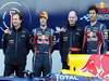 Red Bull RB7, 
Christian Horner (GBR), Red Bull Racing, Sporting Director with Sebastian Vettel (GER), Red Bull Racing, Adrian Newey (GBR), Red Bull Racing, Technical Operations Director e Mark Webber (AUS), Red Bull Racing - Red Bull Racing RB7 Launch - Formula 1 World Championship