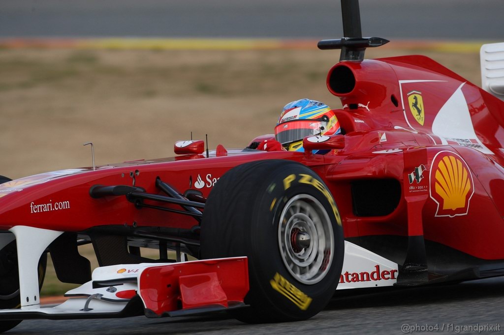 Valencia Test Febbraio 2011, 
Fernando Alonso (ESP), Ferrari, F150 