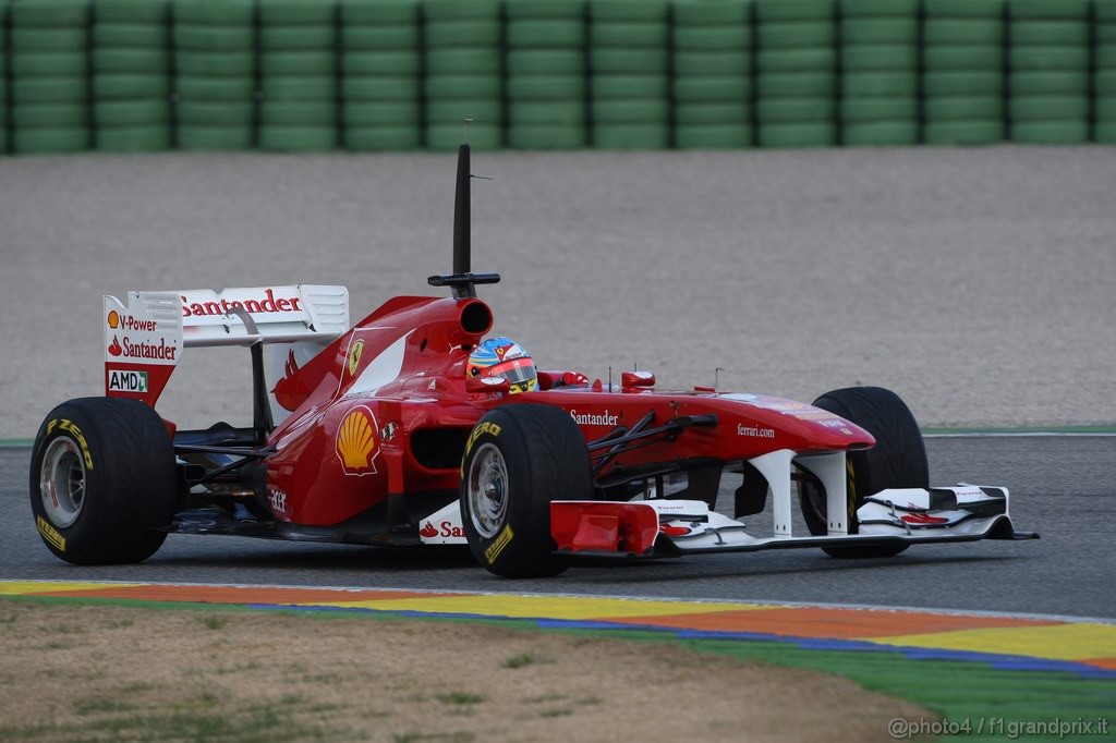 Valencia Test Febbraio 2011, 
Fernando Alonso (ESP), Ferrari, F150  