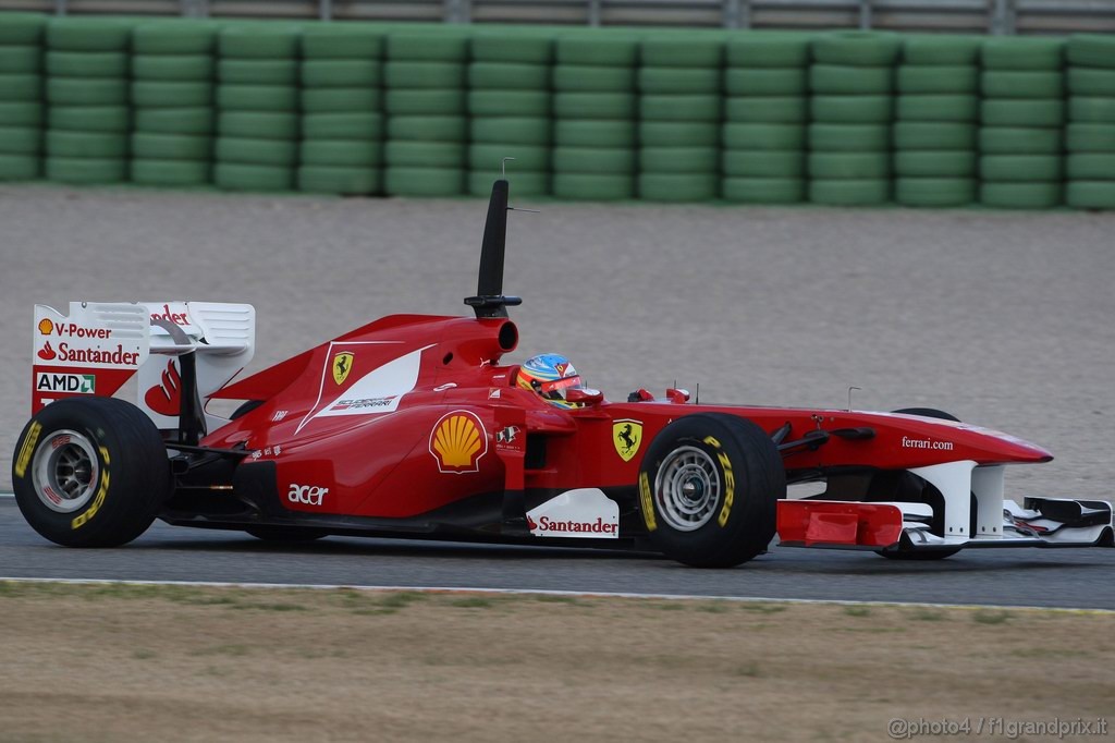 Valencia Test Febbraio 2011, 
Fernando Alonso (ESP), Ferrari, F150