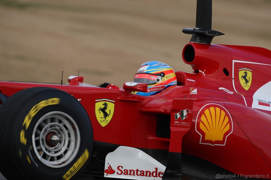 Valencia Test Febbraio 2011, 
Fernando Alonso (ESP), Ferrari, F150