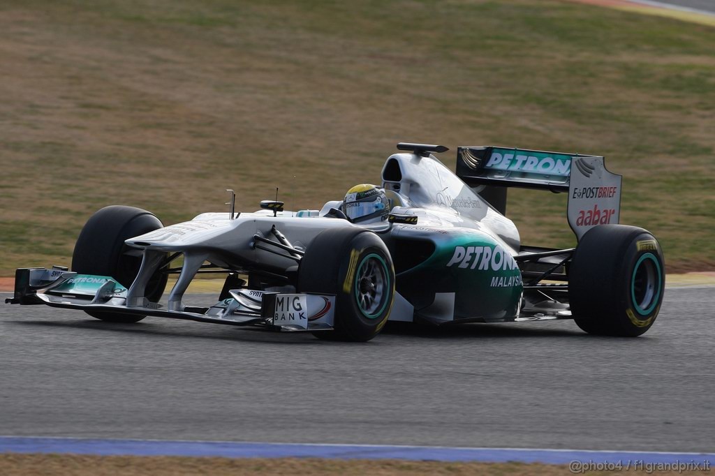 Valencia Test Febbraio 2011, 
Nico Rosberg (GER), Mercedes GP Petronas F1 Team, MGP W02 