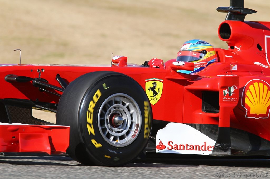 Valencia Test Febbraio 2011, Fernando Alonso (ESP), Ferrari, F150 